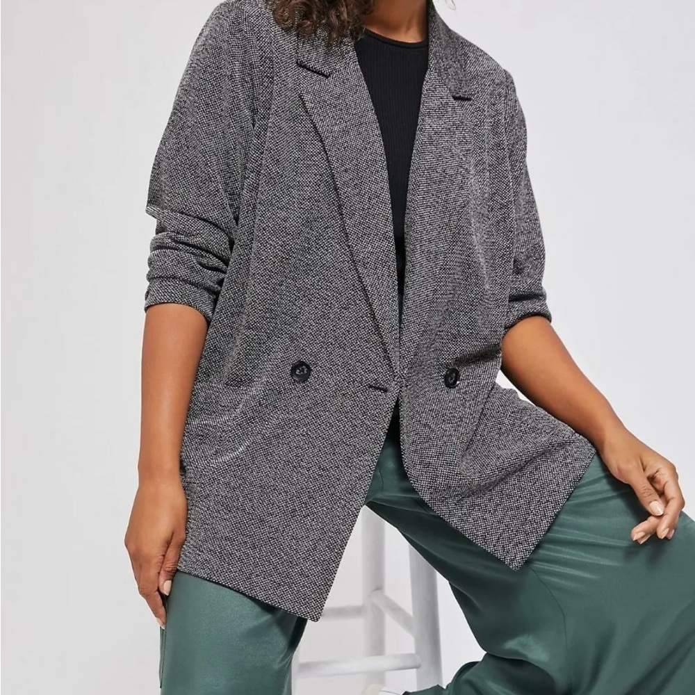 Daniel Rainn grey oversized stretchy blazer, sz small